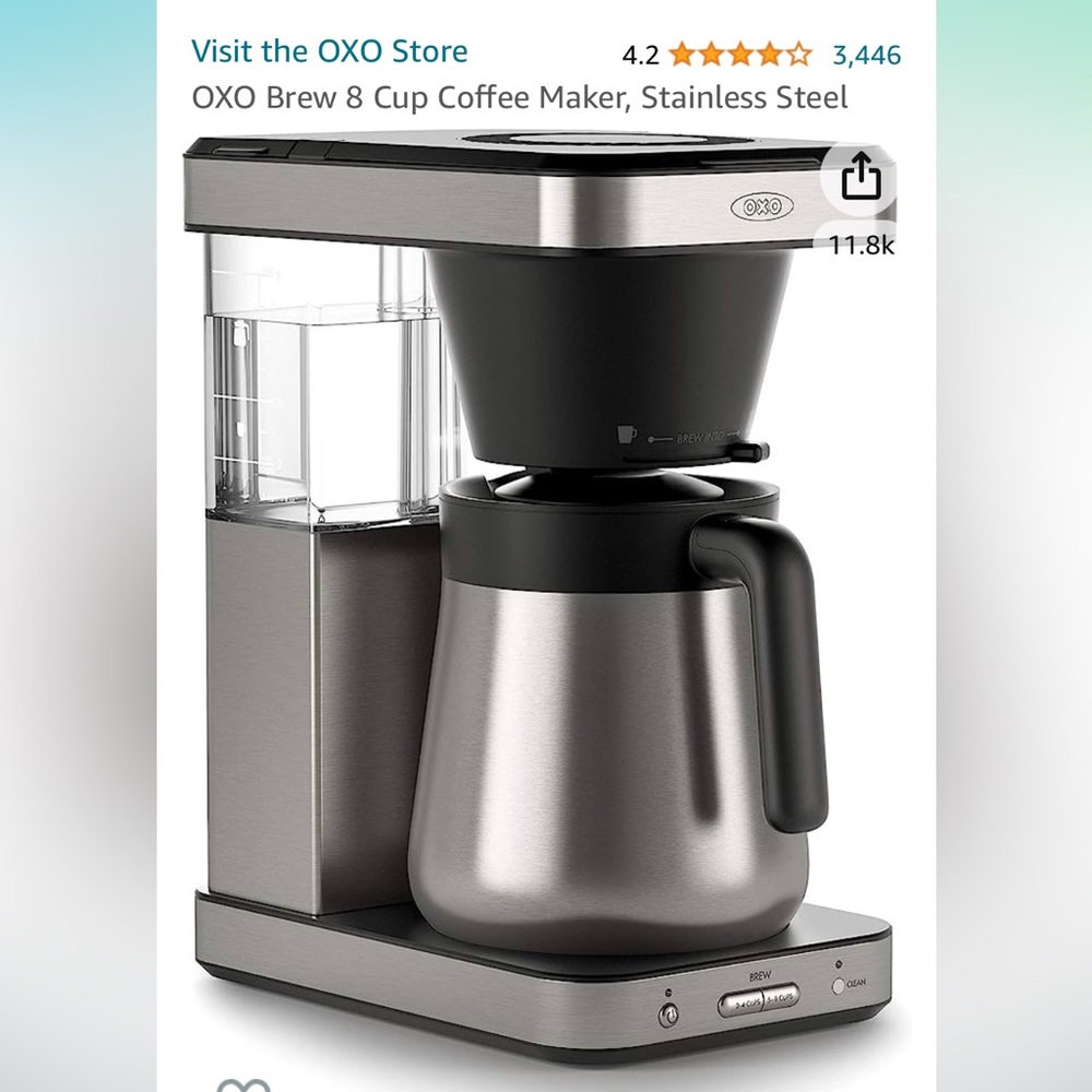 OXO 8 cup coffee maker EUC